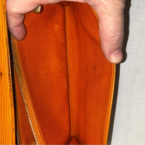 VTG Louis Vuitton Epi Porte Tresor Long Wallet Mandarin Orange Leather S#CA0065 - Picture 8 of 12